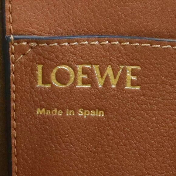 Auth LOEWE Anagram Handbag Shoulder Bag Brown Leather - Picture 8 of 14